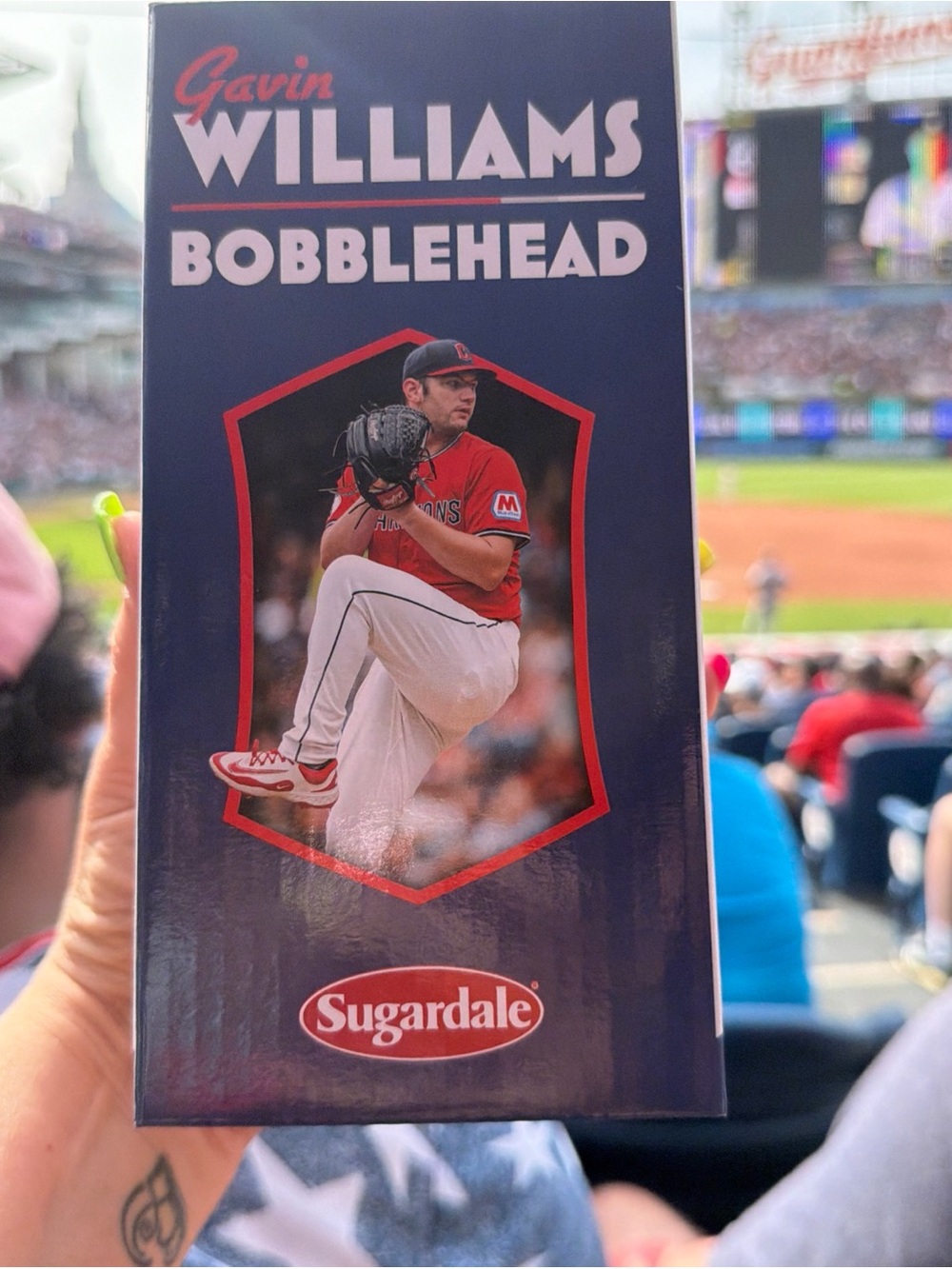 Gavin Williams Cleveland Guardians Bobblehead from the 6-13-26 game NEW